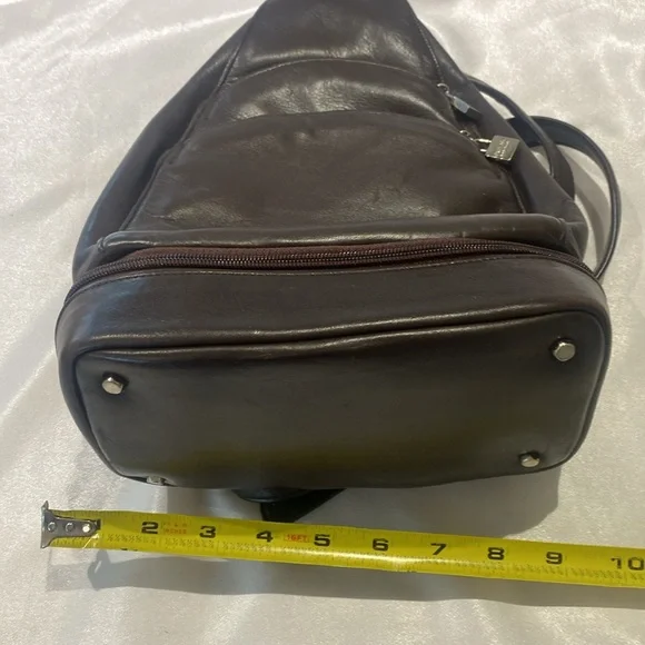 Perlina chocolate brown leather backpack - Picture 12 of 12